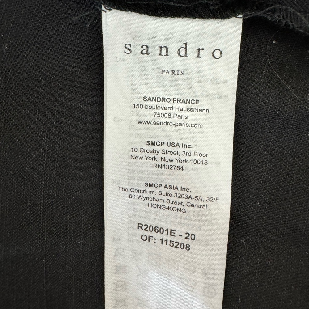 Sandro black dress with belt mini excellent condition - Picture 6 of 7